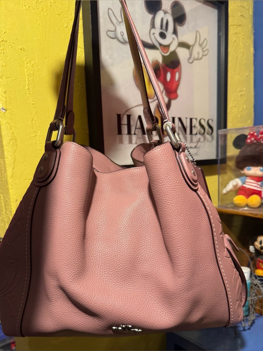 Coach Edie Shoulder bag with tea rose tooling